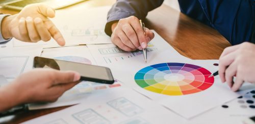 Designer website applications consulting and planning work toget